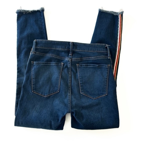 Abercrombie & Fitch Simone High Rise Ankle Skinny Jeans Striped Womens 27 4 - Picture 4 of 4